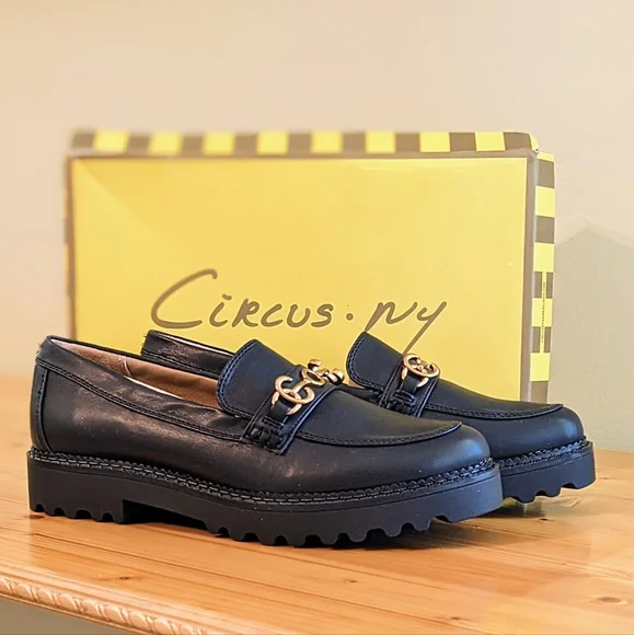 Circus NY Black Deanna Lug Sole Loafers Women Size 9.5 - Picture 6 of 10